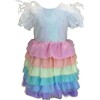 Satin Rainbow Dream Dress, Multicolors - Dresses - 1 - thumbnail