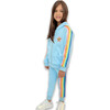 Rainbow Sequin Jogger Set, Baby Blue - Mixed Apparel Set - 2