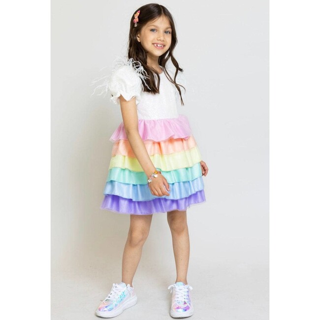 Satin Rainbow Dream Dress, Multicolors - Dresses - 4