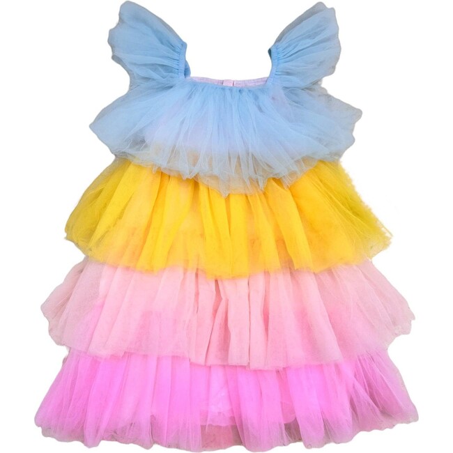 Pastel Tulle Tiered Dress, Multicolors