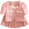 Linen Summer Suit, Pink - Suits & Separates - 1 - thumbnail