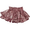 Metallic Ruffle Skort, Pink - Skirts - 1 - thumbnail