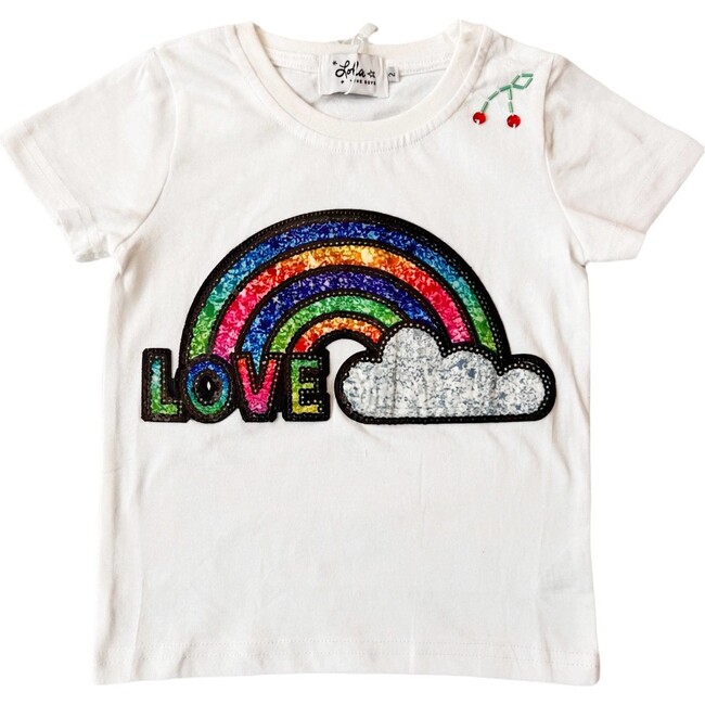Rainbow Love T-Shirt, White - Shirts - 1