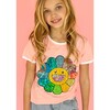 Happy Daisy Ringer T-Shirt, Pink - Shirts - 2