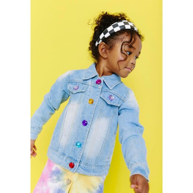 Crystal Rain Denim Jacket, Blue - Jackets - 3