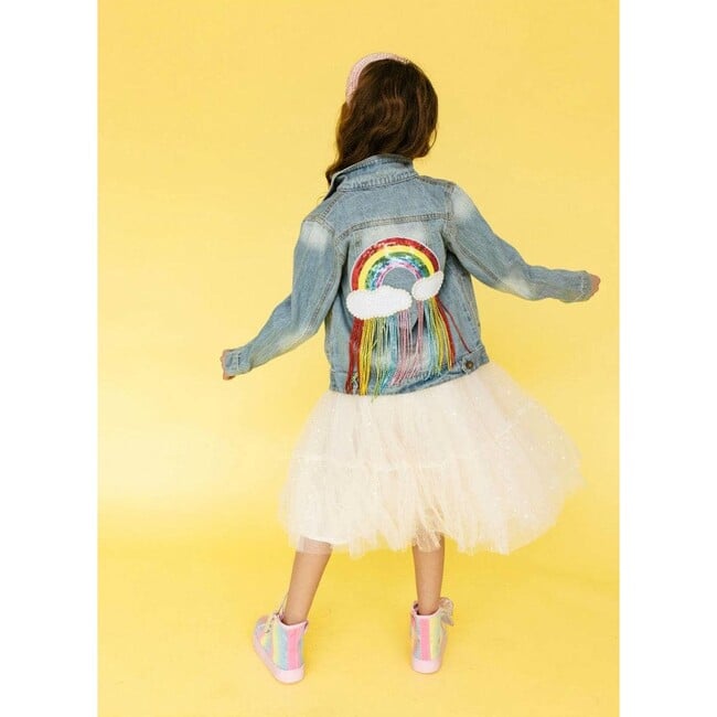 Crystal Rain Denim Jacket, Blue - Jackets - 6