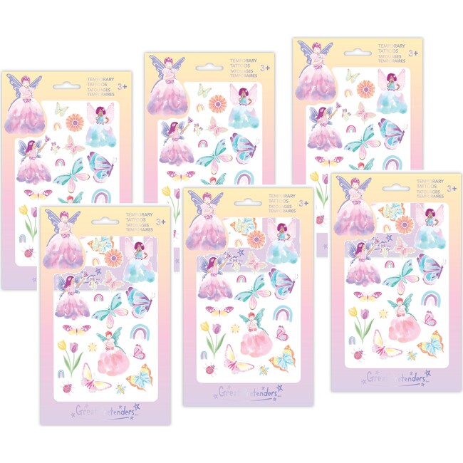 Beautiful Butterfly Fairy Temporary Tattoos, 6pc Bundle - Costume Accessories - 1