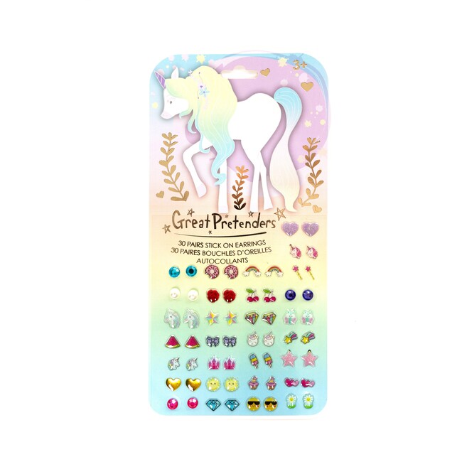 Whimsical Unicorn Stick on Earrings, 6pc Bundle - Costume Accessories - 2