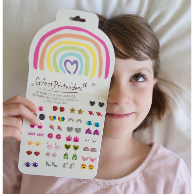 Rainbow Love Sticker Earrings, 6pc Bundle Pack - Costume Accessories - 3