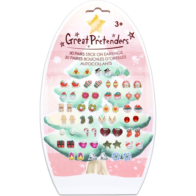 Cheerful Holiday Stick on Earrings, 6pc Bundle - Costume Accessories - 2
