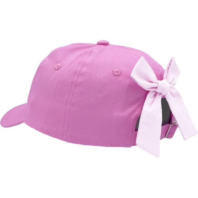 Princess Crown Bow Baseball Hat, Maisie Magenta - Hats - 2