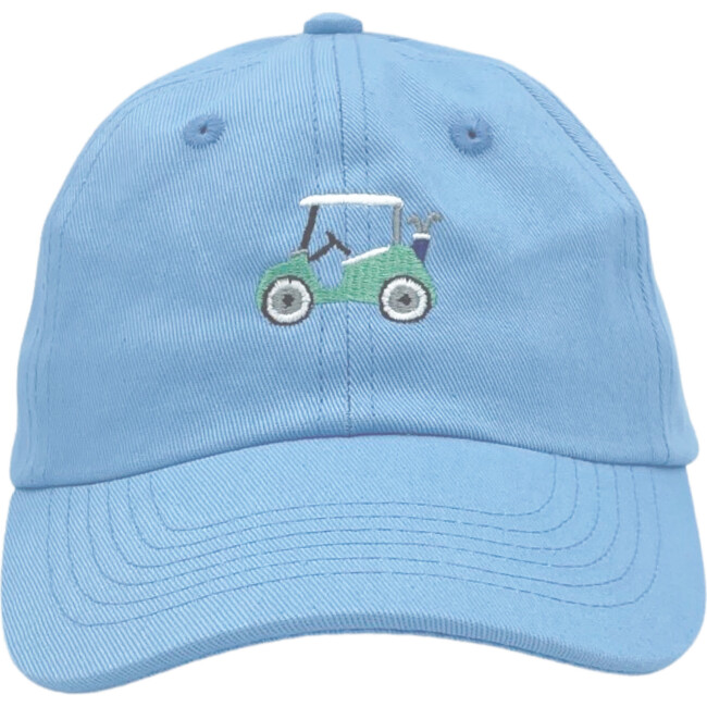 Golf Cart Bow Baseball Hat, Birdie Blue - Bits & Bows Hats