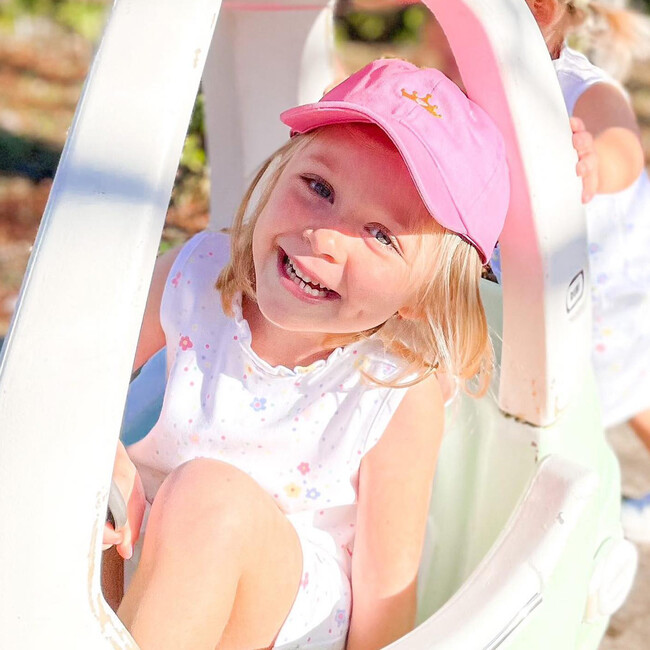 Princess Crown Bow Baseball Hat, Maisie Magenta - Hats - 5