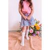 Sage Pastel Plaid Knee High, Cream - Socks - 3