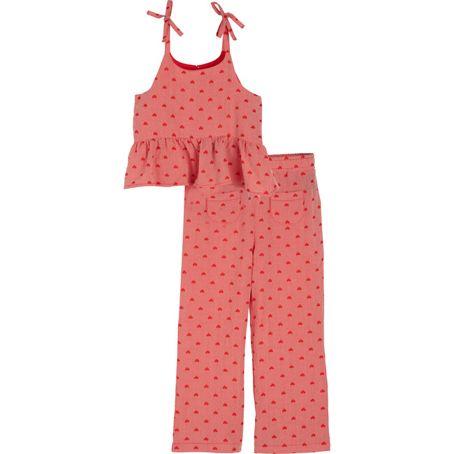 Prudence Set, Red Heart Gingham