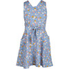 Lula Apron Dress, Blue Dot Floral - Dresses - 1 - thumbnail