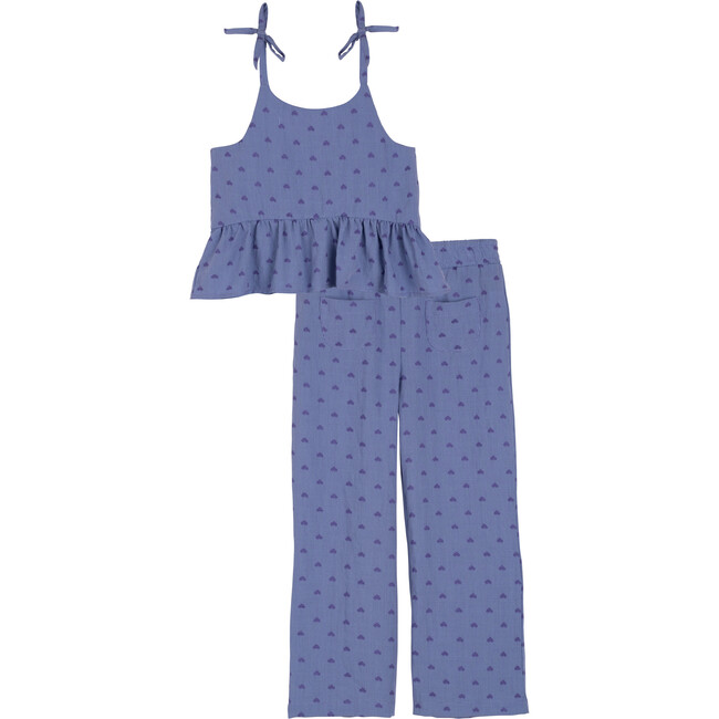 Prudence Set, Blue Heart Gingham - Mixed Apparel Set - 1
