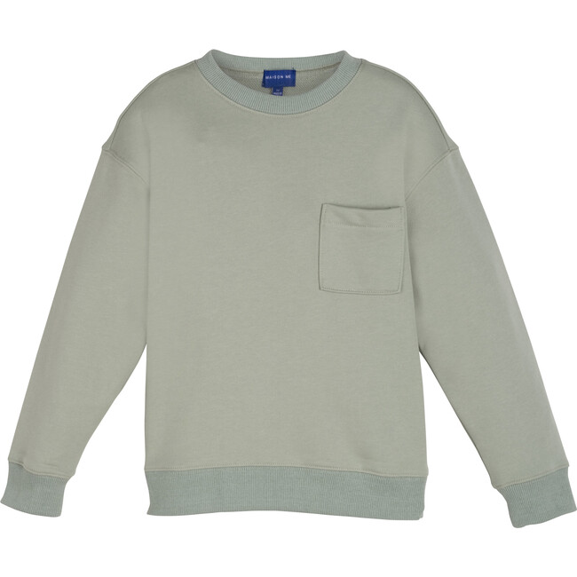 Tareekh Crewneck Sweatshirt, Light Sage - Sweatshirts - 1