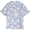 Oliver Button Front Shirt, Blue Striped Floral - Shirts - 2 - thumbnail