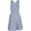 Lula Apron Dress, Blue Dot Floral - Dresses - 3 - thumbnail