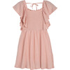 Laura Smocked Dress, Dusty Pink - Dresses - 1 - thumbnail