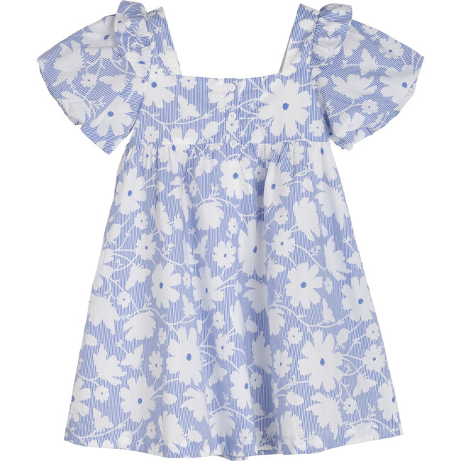 Kit Dress, Blue Striped Floral - Dresses - 2