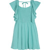 Laura Smocked Dress, Aqua - Dresses - 1 - thumbnail