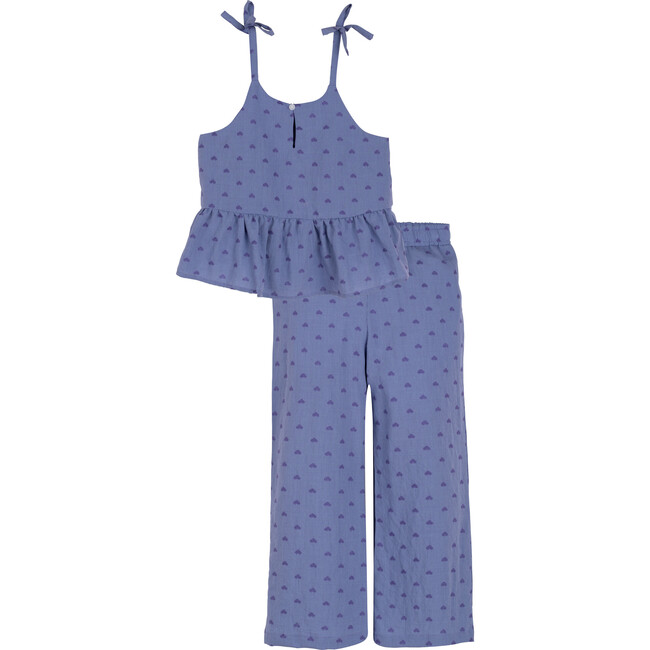 Prudence Set, Blue Heart Gingham - Mixed Apparel Set - 2