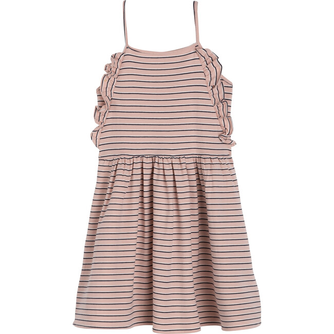 Ingrid Dress, Dusty Pink Stripe - Dresses - 1