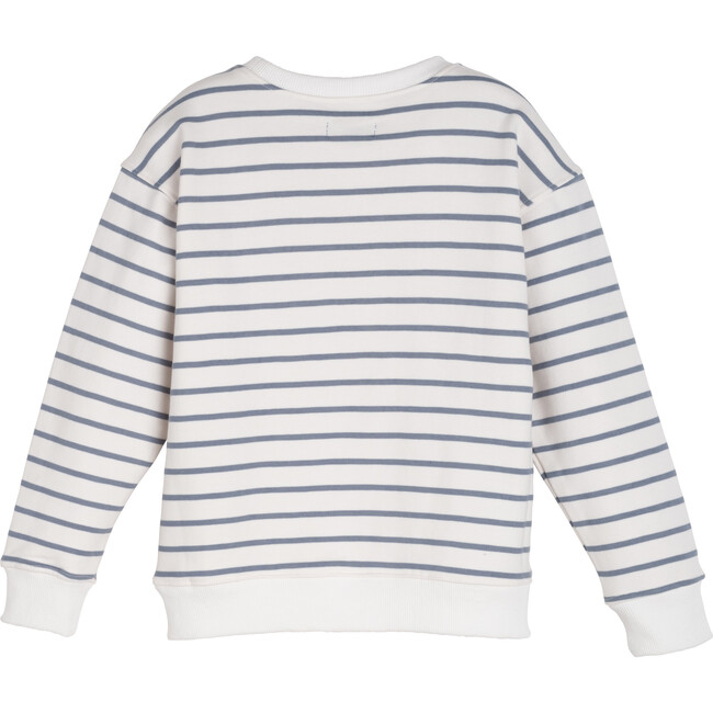 Mon Amour Sweatshirt, Navy & Cream Stripe - Sweatshirts - 2