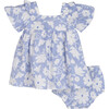 Baby Rachel Dress, Blue Striped Floral - Dresses - 1 - thumbnail