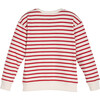 Bonjour Sweatshirt, Red & Cream Stripe - Sweatshirts - 2 - thumbnail