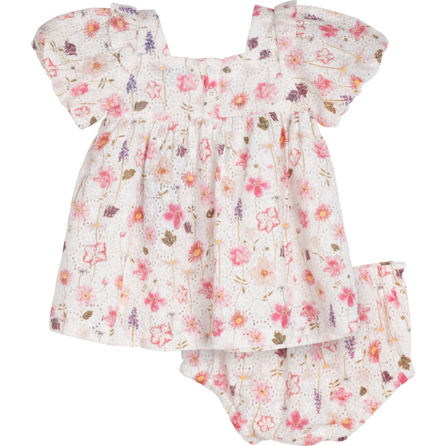 Baby Rachel Dress, Floral Eyelet - Dresses - 2