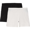 Amalie Cartwheel 2-Pack Shorts, Ivory & Black - Shorts - 1 - thumbnail