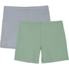 Amalie Cartwheel 2-Pack Shorts, Sage & Dusty Blue - Shorts - 1 - thumbnail