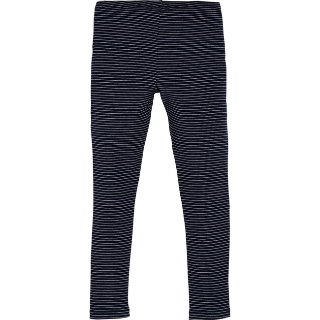 Reese Ribbed Legging, Navy & White Stripe - Leggings - 2