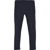 Reese Ribbed Legging, Navy & White Stripe - Leggings - 2