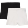 Amalie Cartwheel 2-Pack Shorts, Ivory & Black - Shorts - 2 - thumbnail