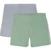 Amalie Cartwheel 2-Pack Shorts, Sage & Dusty Blue - Shorts - 2 - thumbnail