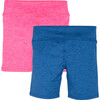 Tayla 2-Pack Biker Short, Pink & Blue - Shorts - 2