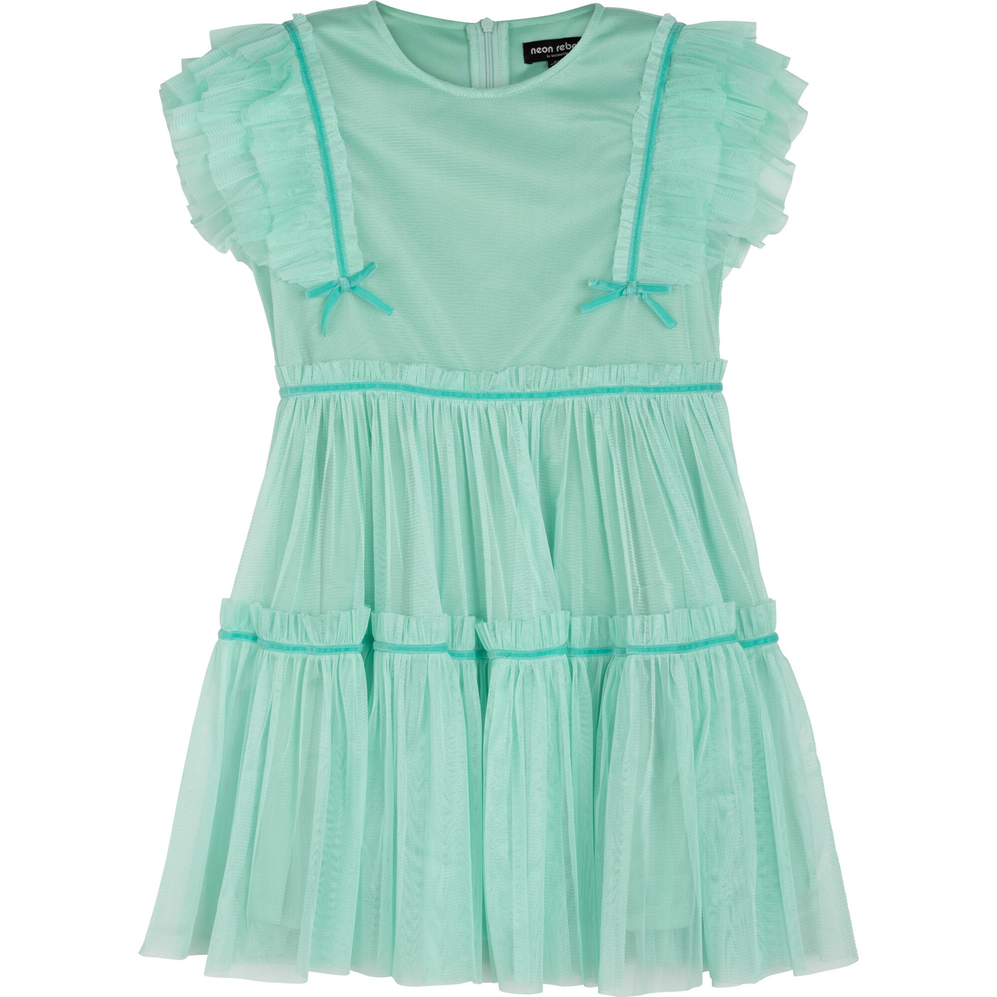 green emerald velvet dress High Low Ruffled Prom Dress 36983 by Jovani Neon Green / 0