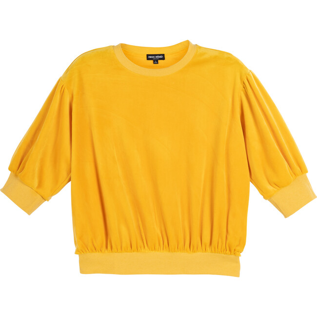 Women's Alice Puff Sleeve Top, Saffron - Shirts - 1