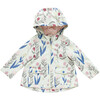 Rafa Zipper Raincoat, Paper Floral - Raincoats - 1 - thumbnail