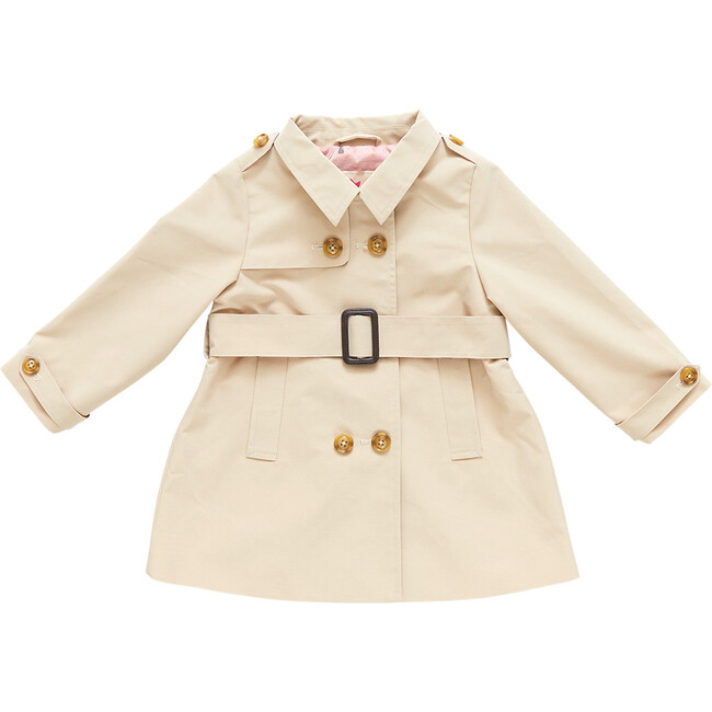 Trudy Double Breasted Trench Coat, Beige