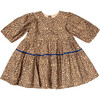 Maribelle 3/4 Puff Sleeve Dress, Mini Leopard - Dresses - 1 - thumbnail
