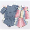 Theodore Faux Tie  Shorts, Multi Wide Stripe - Shorts - 2