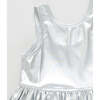 Liza Lame Low Scoop Back Dress, Silver - Dresses - 2