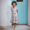 Kalani Ruffle Sleeve Dress, Watercolor Brush - Dresses - 2