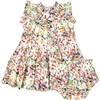 Kalani Ruffle Sleeve Dress Set, Watercolor Brush - Dresses - 1 - thumbnail