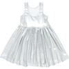 Liza Lame Low Scoop Back Dress, Silver - Dresses - 4